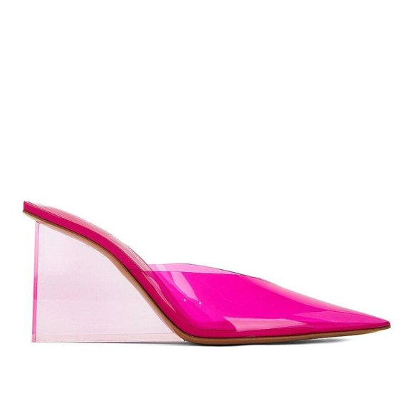 ARIELLE BARON Shoes - ARIELLE BARON Glassworks Mule in Pink 38 Womens Pvc High Heels Shoes